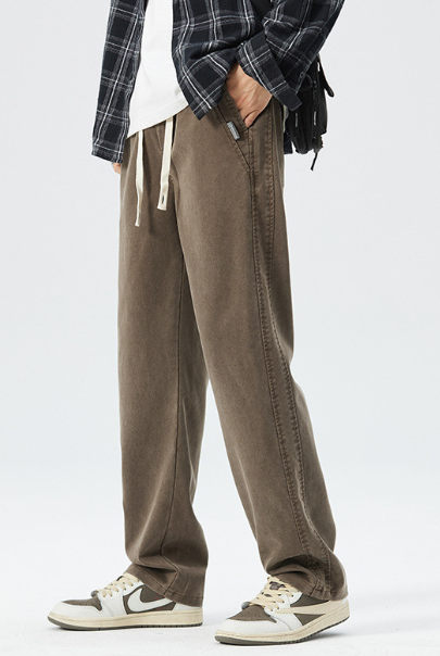 Men's High Quality Lyocell Elastic Waist Baggy Jeans