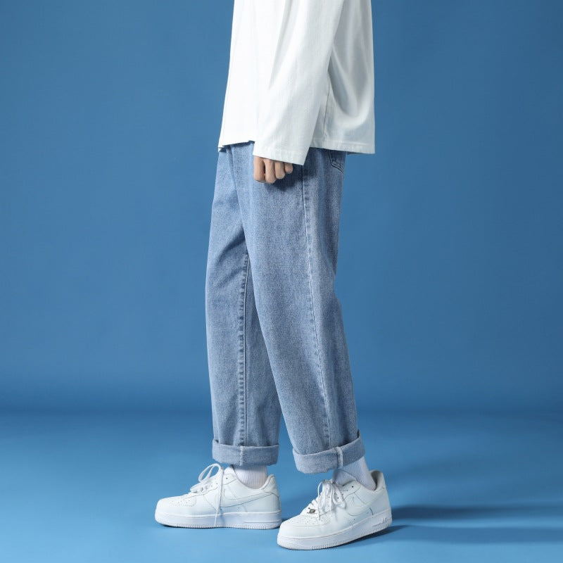 Men's Baggy Straight Jeans Trousers