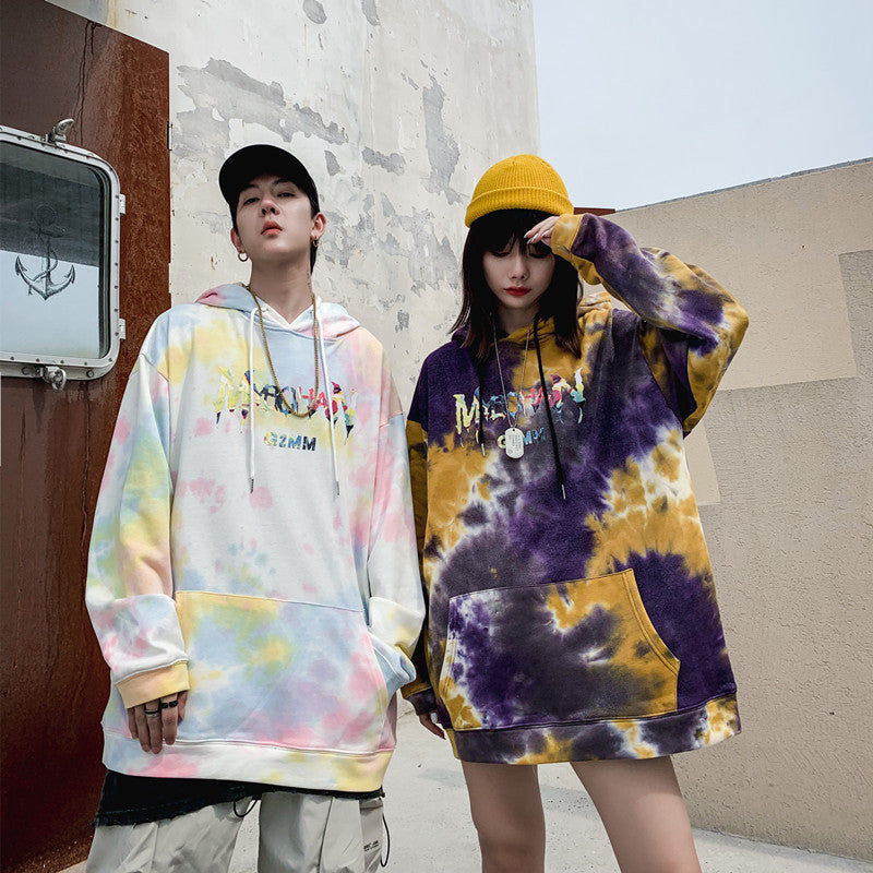 Tie-Dye Smiley Face Hoodies for Couples (Men's)