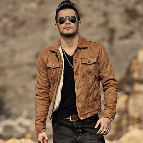 Suede Jacket, Outerwear, Short Jacket