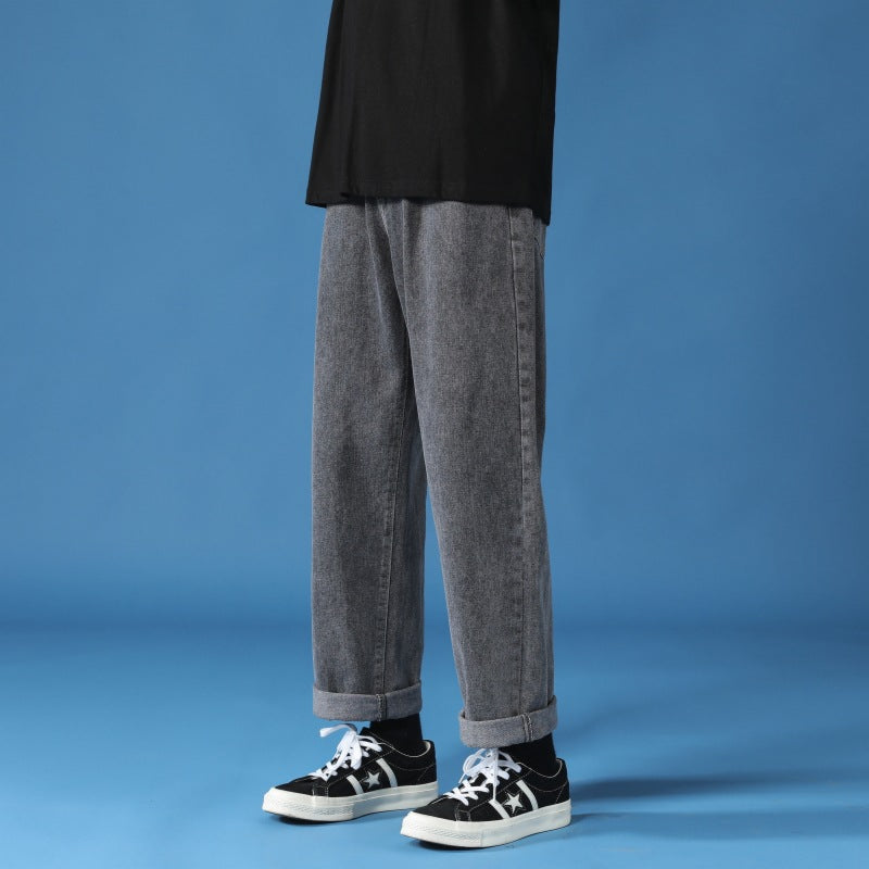 Men's Baggy Straight Jeans Trousers