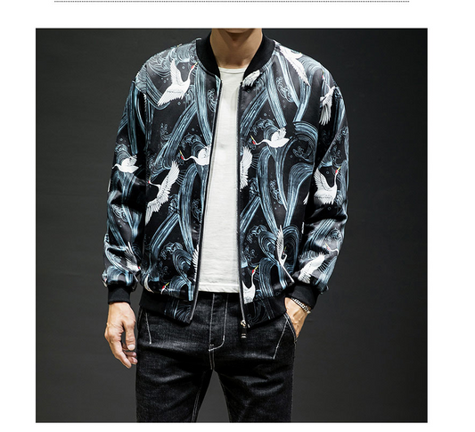 Embroidered Baseball Jacket and Casual Jacket